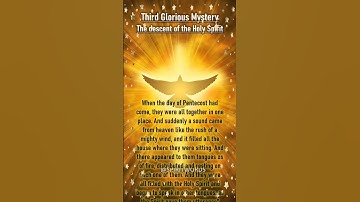 Thumbnail of Third Glorious Mystery || The descent of the Holy Spirit || Wednesdays and Sundays  #ytshorts