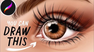 How to draw an EYE(iris) in PROCREATE! [beginners tutorial]