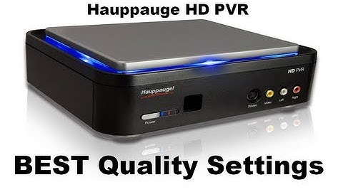 Hauppauge HD PVR Sony Vegas Best Quality Settings Tutorial