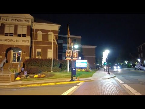Night walk in East Rutherford, NJ | Liberty Commons to Paterson Avenue