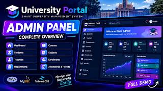 Smart University Management System Website in PHP & MySQL 🔥 | Code by Abdullah