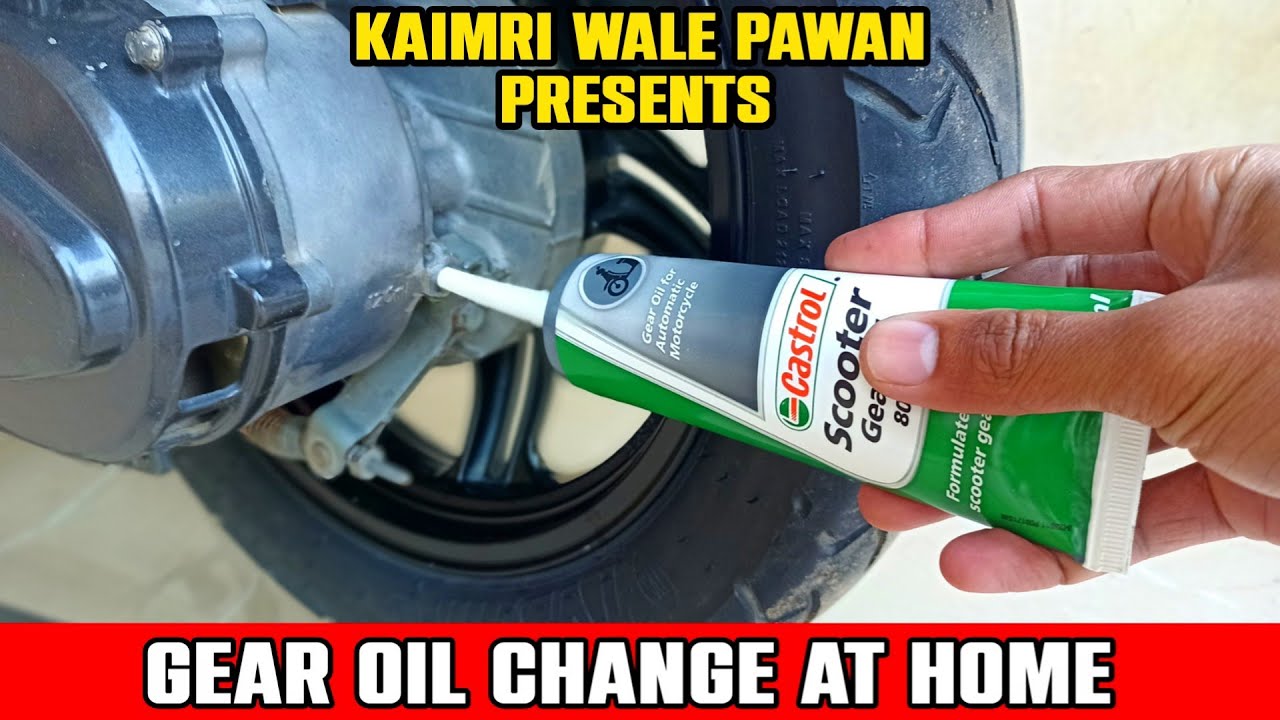 How to Change Gear Oil in TVS Jupiter at Home YouTube