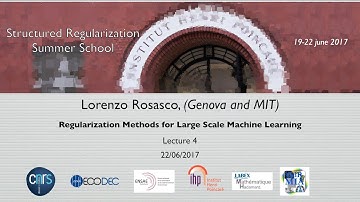 Structured Regularization Summer School - L. Rosasco - 4/4 - 22/06/2017