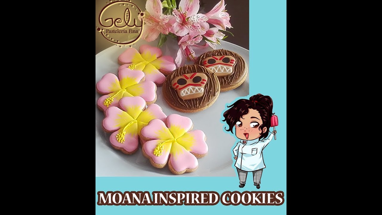 Galletas Moana. Corte y horneado de las galletas.