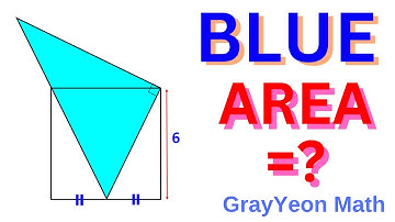 Find the area of the blue triangle #mathpuzzles #geometryskills #thinkoutsidethebox