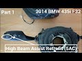 BMW F32 435 High Beam Assist stalk repair - retrofit preparation