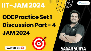 ODE Practice Set 1 Discussion - Part 4 | JAM 2024 | Sagar Surya #iitjam #cuet #practice #unacademy