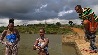 African Women Bathing In The River The Unexpected Happened 