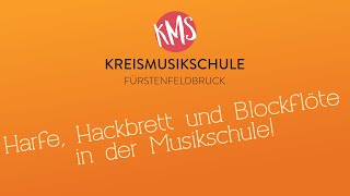 Harfe, Hackbrett und Blockflöte an der Musikschule