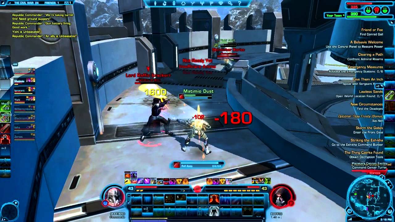 SWTOR: PvP Live Teamwork: Commando Gameplay