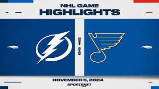 Nhl Highlights Lightning Vs. Blues - November 5, 2024