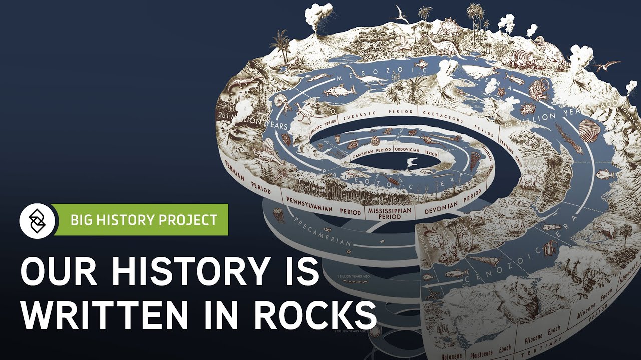 Geological time spiral showing evolutionary timeline