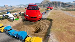 Big Small Cars Vs Monster Mud Water Pit Beamng.drive Crash Challenge Impala Beamng
