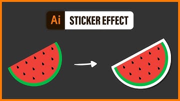 STICKER EFFECT in Adobe Illustrator - make ANY object a sticker (1 min tutorial)