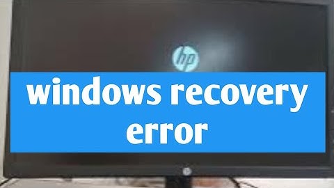 Recovery options in window 10/ whtas problem | How to Solve  windows Startup Error 