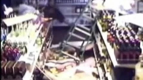 robber falls through roof