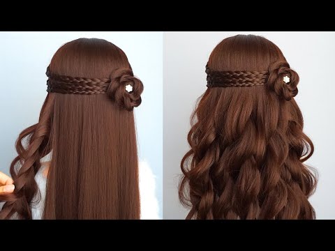 видео: Easy And Unique Hairstyle For Wedding And Prom | Waterfall Braid Half Up Half Down