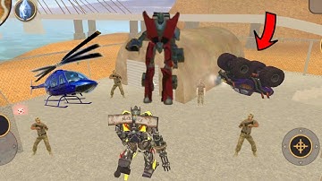 Vegas Crime Simulator (Transformer Jeep Fight  Robot Helicopter) Monster Truck - Android Gameplay HD
