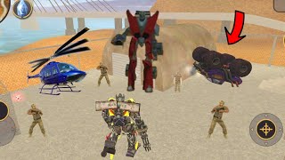 Vegas Crime Simulator (Transformer Jeep Fight  Robot Helicopter) Monster Truck - Android Gameplay HD screenshot 5