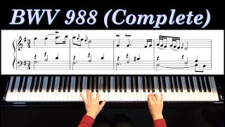 Bach, BWV 988 Goldberg Variations (complete) with sheet music  バッハ, ゴルトベルク変奏曲 (全楽譜)