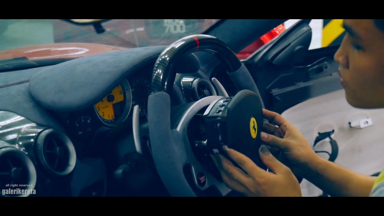 Ferrari F430 Interior Makeover Full Grey Alcantara Leather