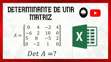 🟢Como hallar el DETERMINANTE de una MATRIZ en EXCEL, FACIL Y RAPIDO ✅