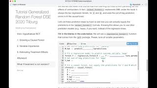Generalized Random Forest tutorial code walk-through (Part 4)