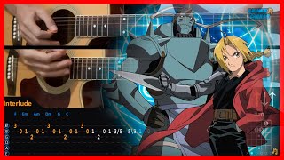 Fullmetal Alchemist: Brotherhood OP 2 - Hologram | Acoustic Guitar Lesson [Tutorial + TAB + CHORDS]