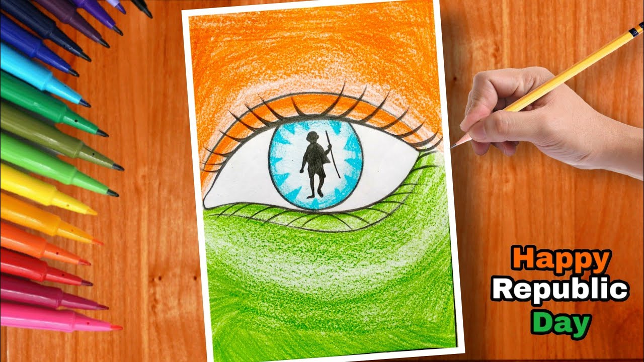 26 January 2023 republic day drawing। How to draw republic day 2023।  independence day Drawing easy - YouTube