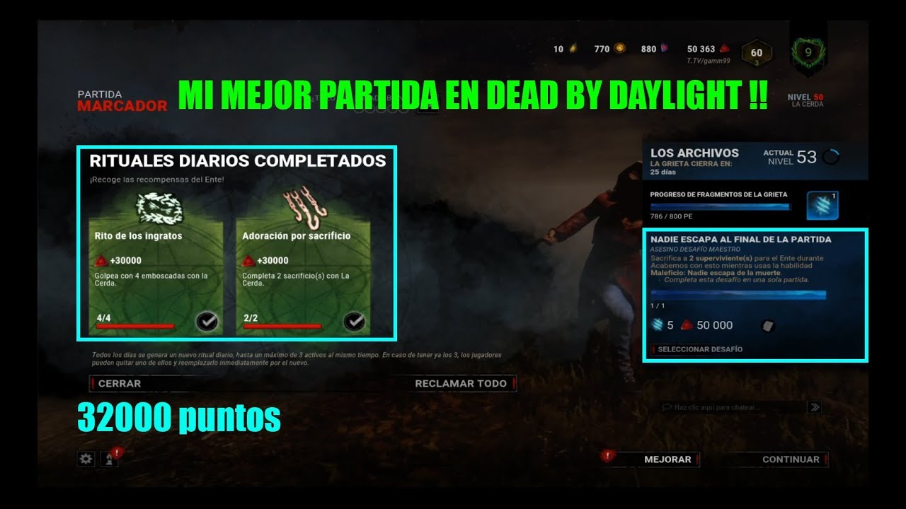 DEAD BY DAYLIGHT | MI MEJOR PARTIDA DE KILLER ?!!! | ESPAÑOL #43 - YouTube