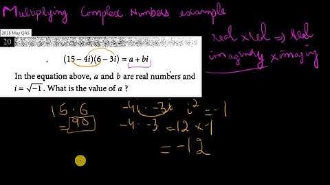 Complex Numbers Multiplication SAT example(SHORTCUT)