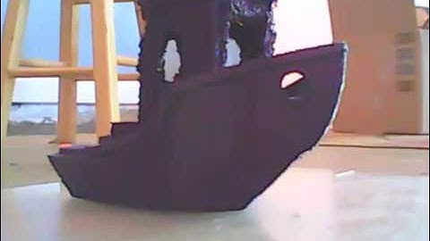 Hang Printer 300mm Benchy print - Time Lapse