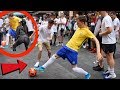 PLAYING FOOTBALL LIKE NEYMAR IN PUBLIC !? (DIVES & NUTMEGS) *CRAZY REACTIONS*