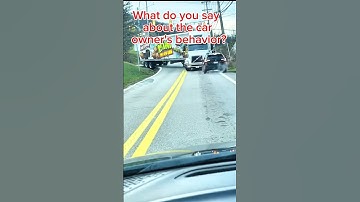 Stubborn Car Blocks the Way — Refuses to Reverse for Massive Truck! #automobile #محركات #ai #chorts