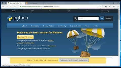 1. Installing Python 3.x on Windows 10