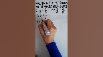 HOW TO ADD FRACTIONS WITH MIXED NUMBERS #howto #howtoadd #howtoaddfraction