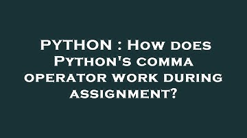 PYTHON : How does Python