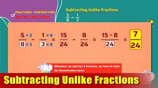 G4 - Module 14 - Exercise 2 - Subtracting Unlike Fractions | Appu Series | Grade 4 Math Learning