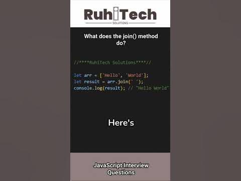 JavaScript Join method #javascriptinterviewquestions # ...
