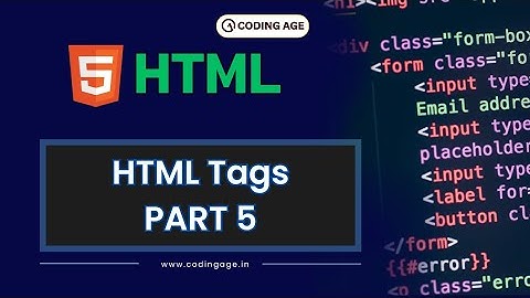 Html basic Tags for web development 2025 learn html tags part 5