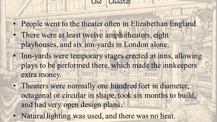 Theater in the Elizabethan Era