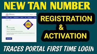 How to register TAN number on traces portal | TAN Registration on Traces website | First time login