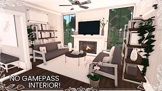 *NO GAME PASS* Bloxburg Modern Starter House Build: INTERIOR Tutorial w/ Voice