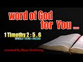 The Bible Words 1 Timothy 2 : 5 , 6- Sinhala+Tamil+English - Word of God...