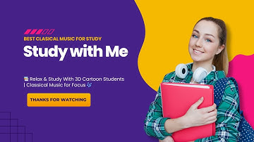 Immerse yourself in a peaceful study session with this 3D cartoon animation of students