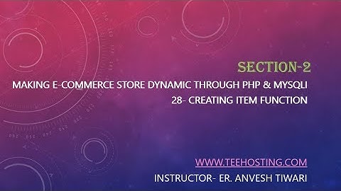 28 Creating Item Function Multi Vendor E Commerce Website In PHP MySQLi
