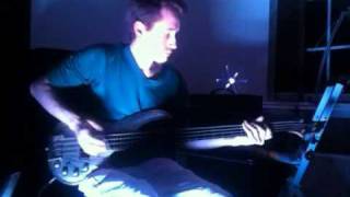 Martyn Scott trying out the Cort Curbow bass