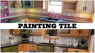 Painting Our Kitchen Backsplash (with Acrylic Epoxy Paint)