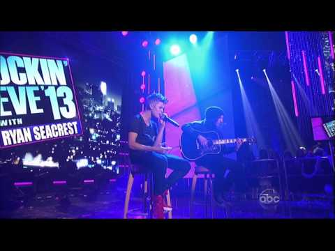 Justin Bieber - Boyfriend (Acoustic) on New Year's Rockin' Eve (Dec 31, 2012)