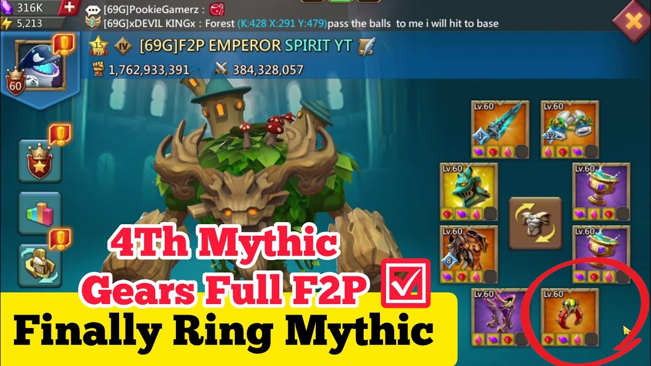 F2P Main Account 2025 Biggest Upgrade 4th Mythic Gears || Lords Mobile ...